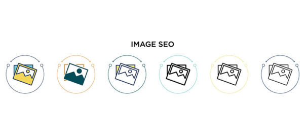 Flat vector illustration of SEO icon in filled ,thin line,outline and stroke style