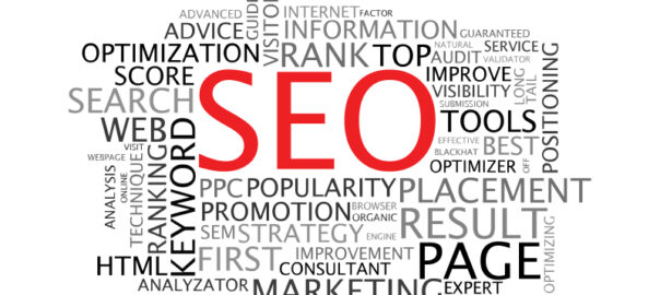 The SEO word cloud concept illustrates the importance of topics vs. keywords in SEO.